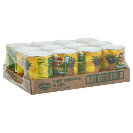 DEL MONTE Del Monte Pineapple Tidbits In Juice 20 oz., PK12 2001033